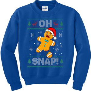 Oh Snap Gingerbread Man Christmas Funny Cookie Baking Xmas  Kids Sweatshirt