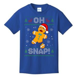 Oh Snap Gingerbread Man Christmas Funny Cookie Baking Xmas  Kids T-Shirt