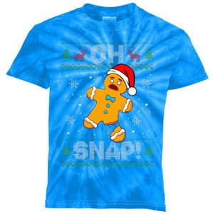 Oh Snap Gingerbread Man Christmas Funny Cookie Baking Xmas  Kids Tie-Dye T-Shirt