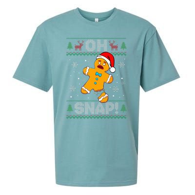 Oh Snap Gingerbread Man Christmas Funny Cookie Baking Xmas  Sueded Cloud Jersey T-Shirt