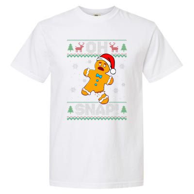 Oh Snap Gingerbread Man Christmas Funny Cookie Baking Xmas  Garment-Dyed Heavyweight T-Shirt