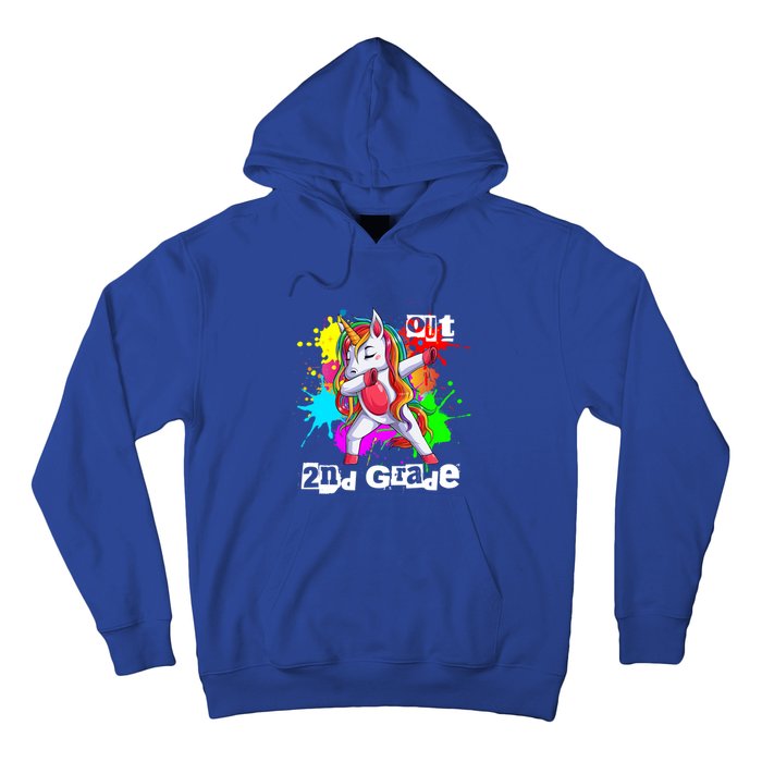 Out Second Grade 2Nd Grade Graduation Magical Unicorn Dabbin Cute Gift Hoodie