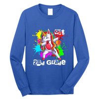 Out Second Grade 2Nd Grade Graduation Magical Unicorn Dabbin Cute Gift Long Sleeve Shirt