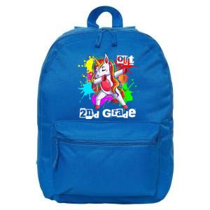 Out Second Grade 2Nd Grade Graduation Magical Unicorn Dabbin Cute Gift 16 in Basic Backpack