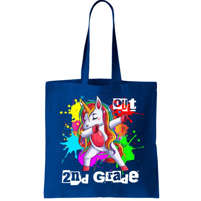 Out Second Grade 2Nd Grade Graduation Magical Unicorn Dabbin Cute Gift Tote Bag