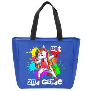 Out Second Grade 2Nd Grade Graduation Magical Unicorn Dabbin Cute Gift Zip Tote Bag