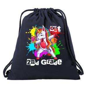 Out Second Grade 2Nd Grade Graduation Magical Unicorn Dabbin Cute Gift Drawstring Bag