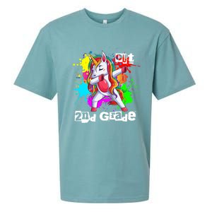 Out Second Grade 2Nd Grade Graduation Magical Unicorn Dabbin Cute Gift Sueded Cloud Jersey T-Shirt