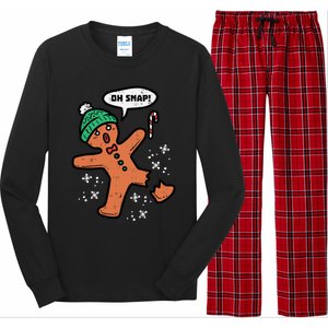 Oh Snap Gingerbread Funny Christmas Xmas Gift Long Sleeve Pajama Set