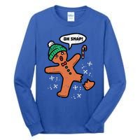 Oh Snap Gingerbread Funny Christmas Xmas Gift Tall Long Sleeve T-Shirt