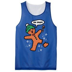 Oh Snap Gingerbread Funny Christmas Xmas Gift Mesh Reversible Basketball Jersey Tank