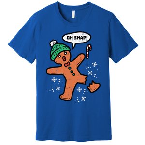 Oh Snap Gingerbread Funny Christmas Xmas Gift Premium T-Shirt