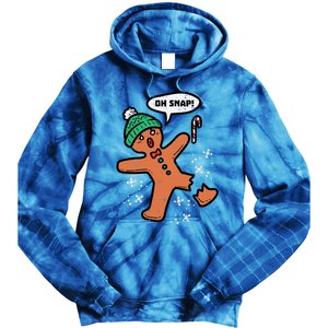 Oh Snap Gingerbread Funny Christmas Xmas Gift Tie Dye Hoodie