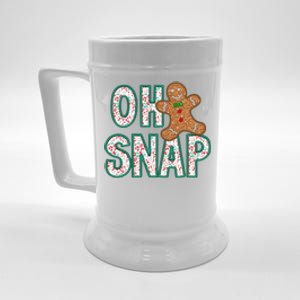 Oh Snap Gingerbread Funny ChristmasChristmas Gift Christmas In July Beer Stein