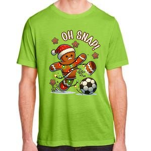 Oh Snap Gingerbreadman Christmas Soccer Adult ChromaSoft Performance T-Shirt