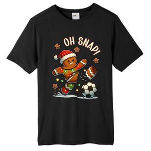 Oh Snap Gingerbreadman Christmas Soccer Tall Fusion ChromaSoft Performance T-Shirt