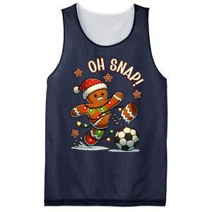 Oh Snap Gingerbreadman Christmas Soccer Mesh Reversible Basketball Jersey Tank