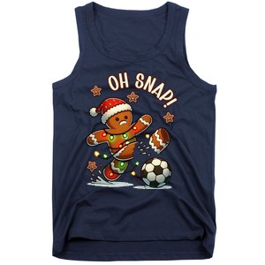 Oh Snap Gingerbreadman Christmas Soccer Tank Top