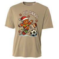 Oh Snap Gingerbreadman Christmas Soccer Cooling Performance Crew T-Shirt