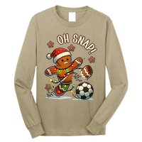 Oh Snap Gingerbreadman Christmas Soccer Long Sleeve Shirt