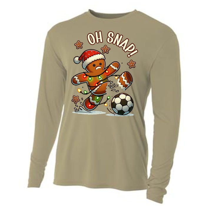 Oh Snap Gingerbreadman Christmas Soccer Cooling Performance Long Sleeve Crew