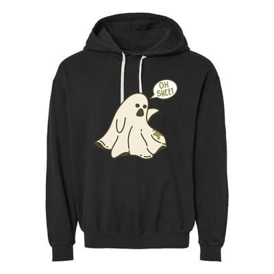 Oh Sheet Ghost Funny Garment-Dyed Fleece Hoodie