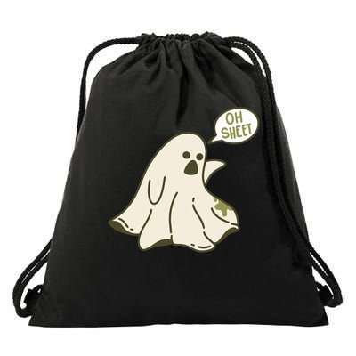 Oh Sheet Ghost Funny Drawstring Bag