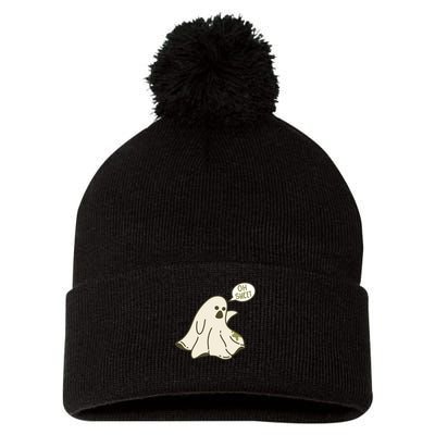 Oh Sheet Ghost Funny Pom Pom 12in Knit Beanie
