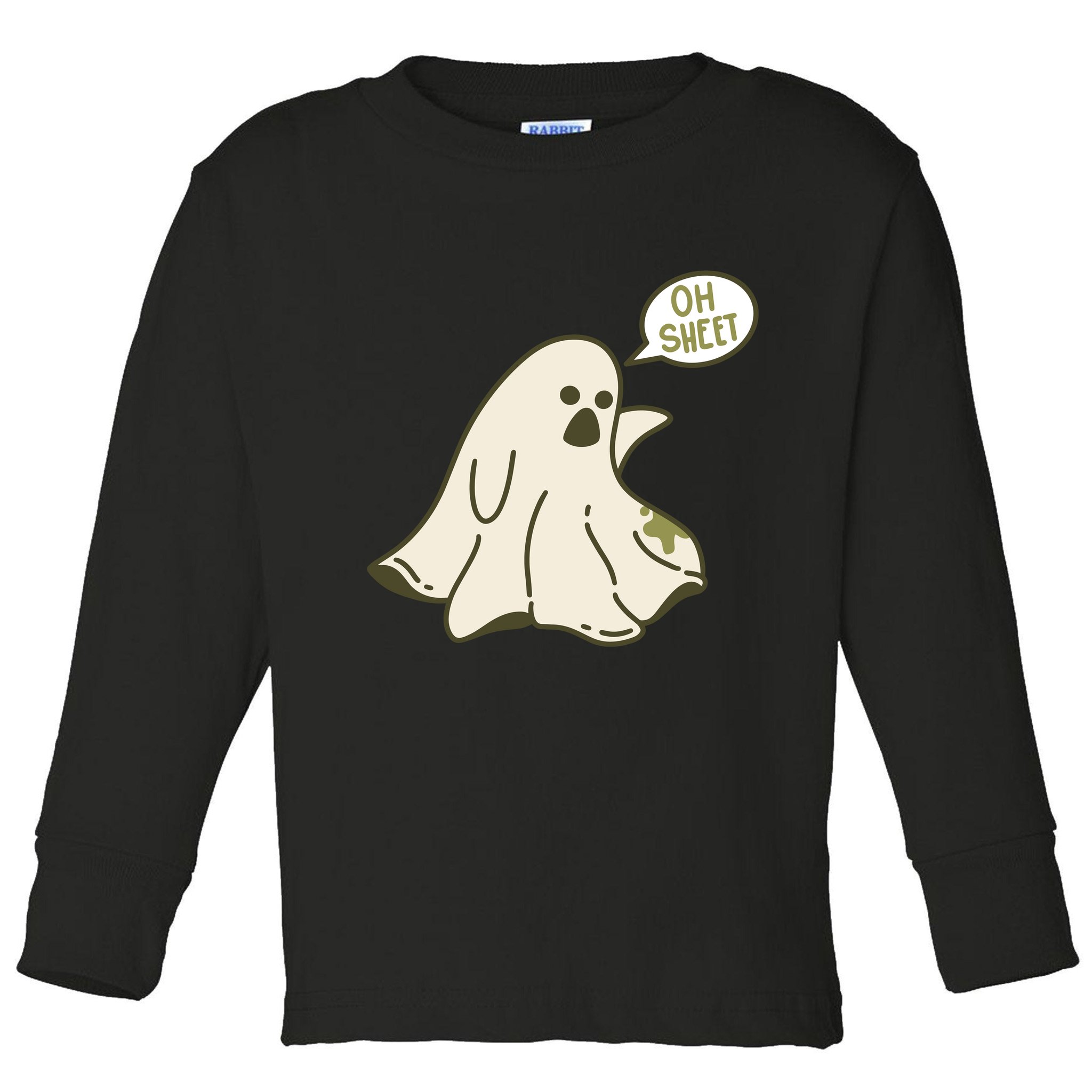 Oh Sheet Ghost Funny Toddler Long Sleeve Shirt