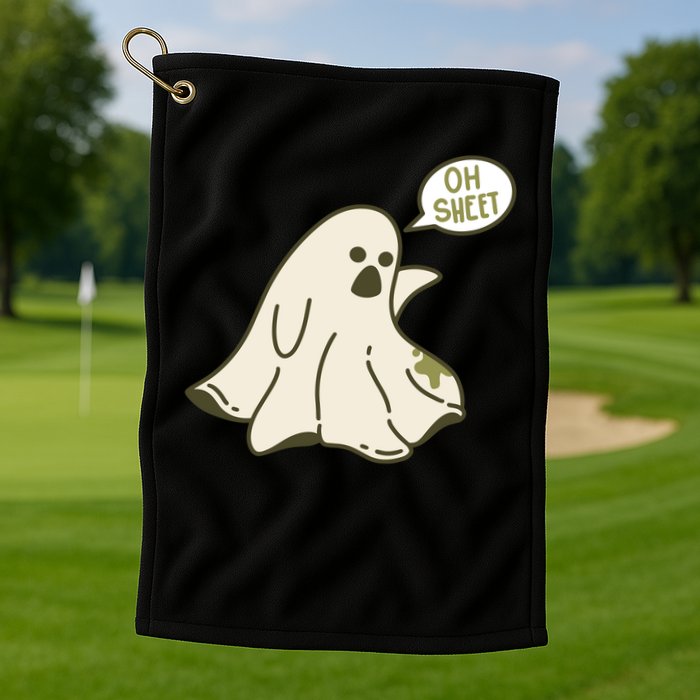 Oh Sheet Ghost Funny Golf Towel