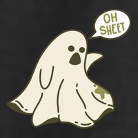 Oh Sheet Ghost Funny Golf Towel