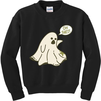Oh Sheet Ghost Funny Kids Sweatshirt