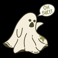 Oh Sheet Ghost Funny Wool Snapback Cap