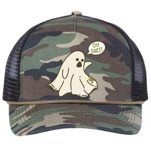 Oh Sheet Ghost Funny Retro Rope Trucker Hat Cap