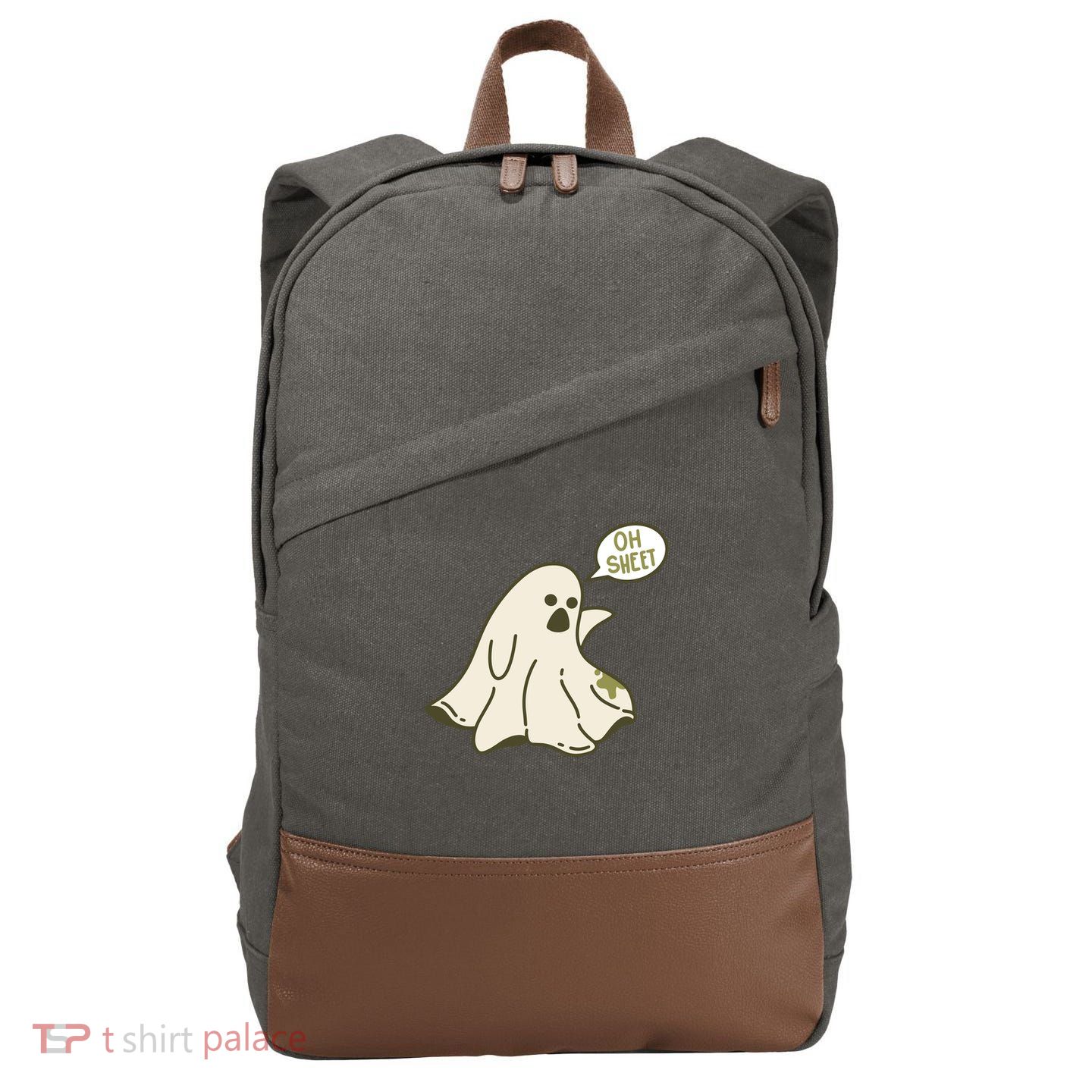 Oh Sheet Ghost Funny Cotton Canvas Backpack