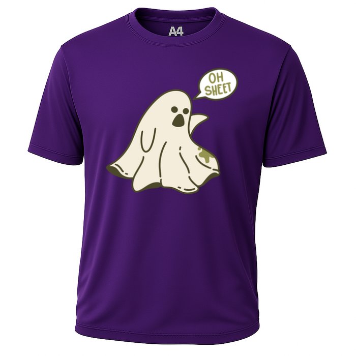 Oh Sheet Ghost Funny Cooling Performance Crew T-Shirt