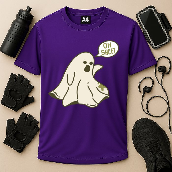 Oh Sheet Ghost Funny Cooling Performance Crew T-Shirt