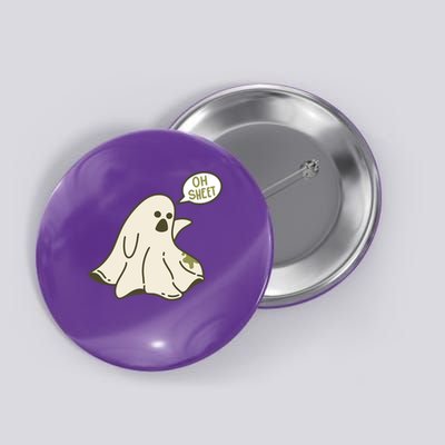 Oh Sheet Ghost Funny Button