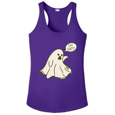Oh Sheet Ghost Funny Ladies PosiCharge Competitor Racerback Tank