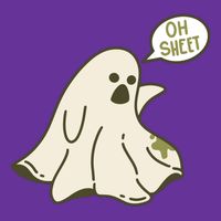 Oh Sheet Ghost Funny Magnet