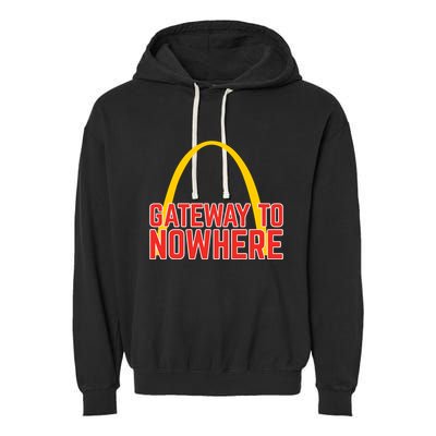 Obvious Shirts Gateway To Nowhere Garment-Dyed Fleece Hoodie