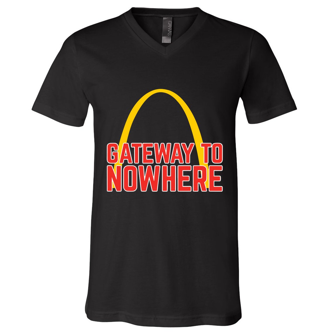 Obvious Shirts Gateway To Nowhere V-Neck T-Shirt