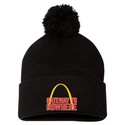 Obvious Shirts Gateway To Nowhere Pom Pom 12in Knit Beanie