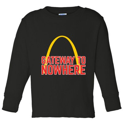 Obvious Shirts Gateway To Nowhere Toddler Long Sleeve Shirt