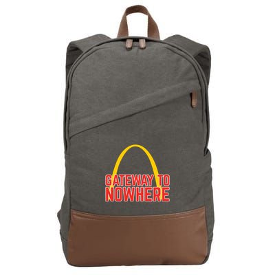 Obvious Shirts Gateway To Nowhere Cotton Canvas Backpack