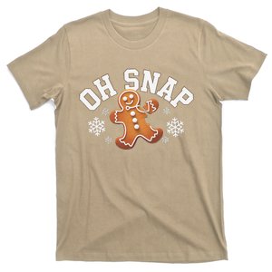 Oh Snap Gingerbread Man Merry Christmas Xmas Pajamas Holiday T-Shirt