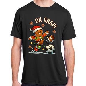 Oh Snap Gingerbreadman Christmas Soccer Adult ChromaSoft Performance T-Shirt