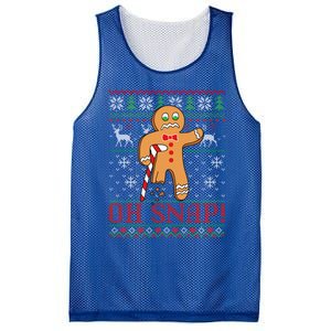 Oh Snap Gingerbread Christmas Xmas Holiday Ugly Cool Gift Mesh Reversible Basketball Jersey Tank