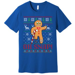 Oh Snap Gingerbread Christmas Xmas Holiday Ugly Cool Gift Premium T-Shirt