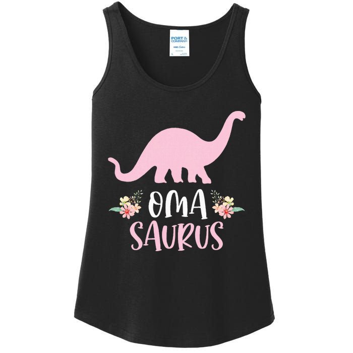 Oma Saurus German Grandma MotherS Day Thanksgiving Xmas Ladies Essential Tank